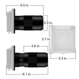 Sintron RV Power Inlet 50 Amp 125/250V NEMA SS2-50P, ETL Listed, Twist Locking Power Plug with 3 Stainless Steel Pins, Outdoor Generator Transfer Switches, Weatherproof, Generators Up to 12500 Watts