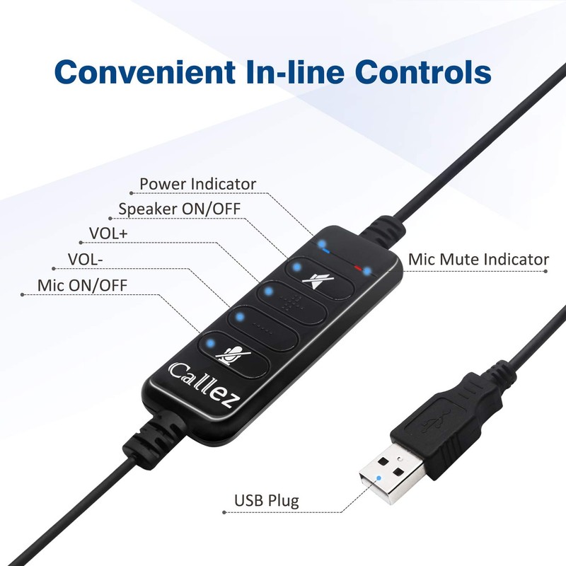 USB Headset PC for Business Skype UC Lync SoftPhone Call