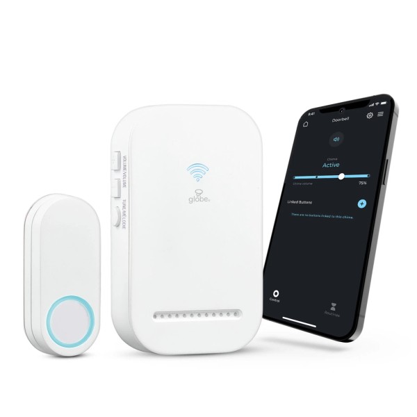 Globe Electric 91009233 Wi-Fi Smart Wireless Doorbell Chime Kit -
