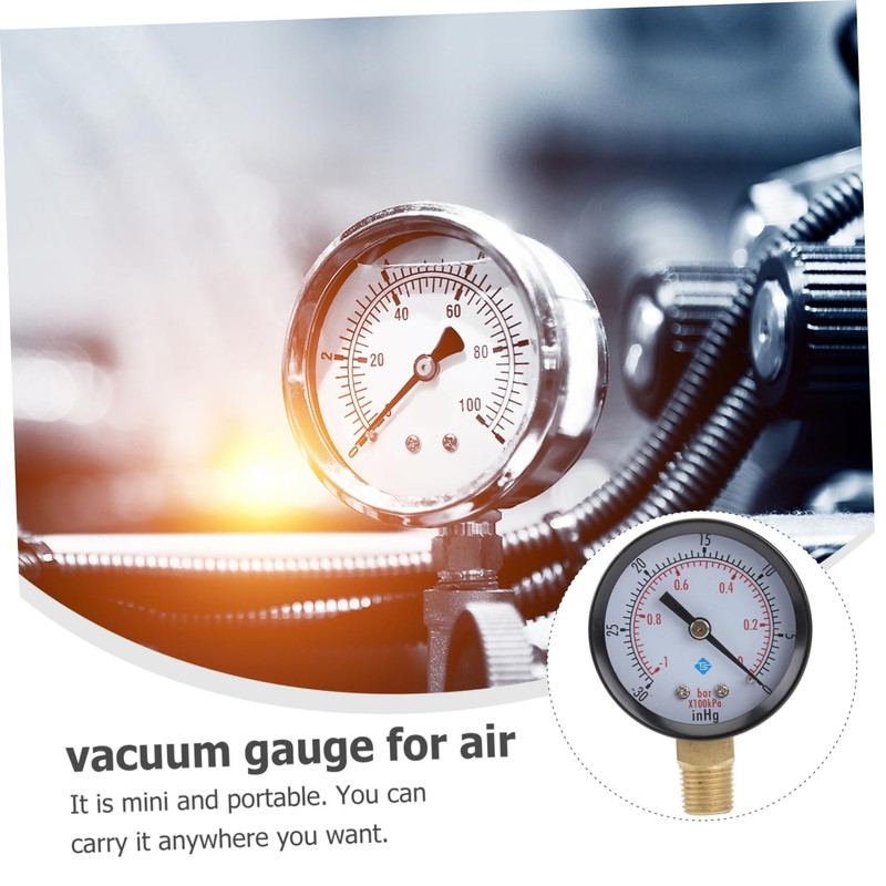 TEHAUX Pcs Inhg Vacuum Pressure Gauge Compressor Tool Mini Portable
