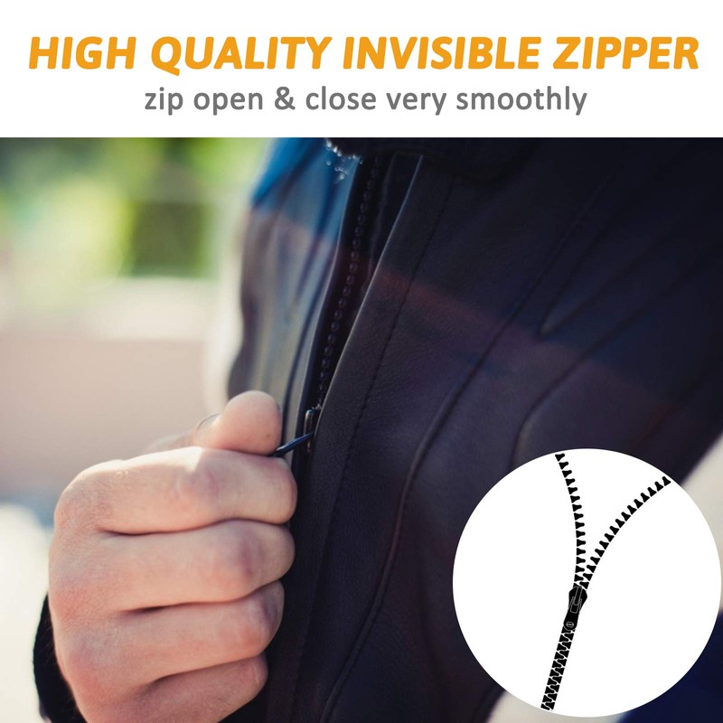 DOITEM Zip, Pack of 5 Zips, Plastic Teeth, 5 mm,