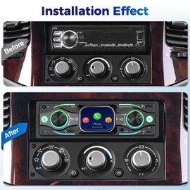 Single DIN Car Stereo with Touchscreen, Bluetooth Audio, Car Radio Receiver, Dual MP3/USB/SD/AUX Input, Fast Charging, Hands-Free Calling, Remote Control