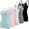 BQTQ 5 Pcs Womens Camisole Tank Tops Undershirt Spaghetti Strap