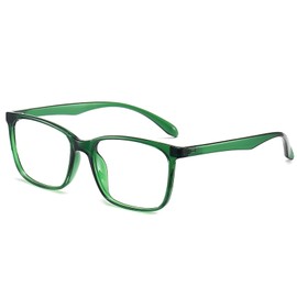 ANRRI Blue Light Blocking Glasses Anti Eyestrain Lens Lightweight Frame Eyeglasses Clear Green Men/Women