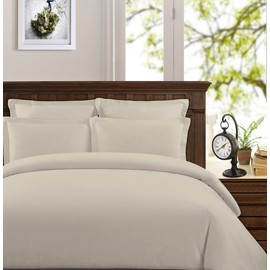 Peru Pima, Duvet Cover Set with 2 Pieces, 285 Thread Count Percale, 100% Peruvian Pima Cotton, Twin/Twin XL Size, Ivory Color