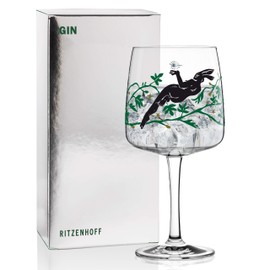 RITZENHOFF Karin Rytter (Mysterious Hare) Gin Glass 700ml Crystal Gin Glass with Real Platinum 1 Piece (Pack of 1)