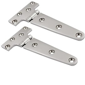 Paquete de 4 Bisagras Tipo T de Acero Inoxidable Engrosadas de Alta Resistencia para Puertas y Portones de Casa, Bisagra para Puerta de Cobertizo, Bisagra a Tope para