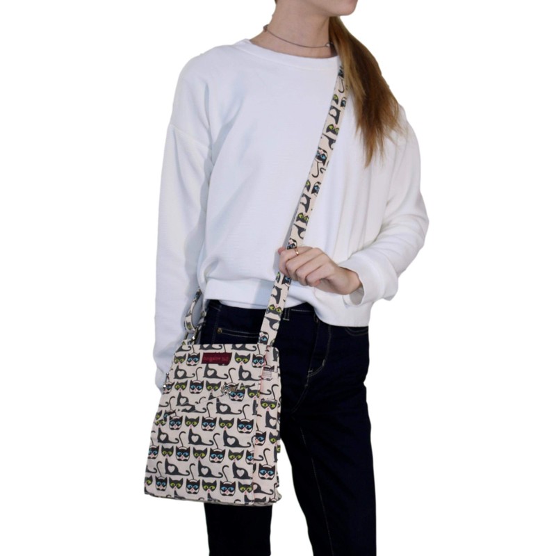 bungalow 360 Small Messenger Bag (CuteCat)