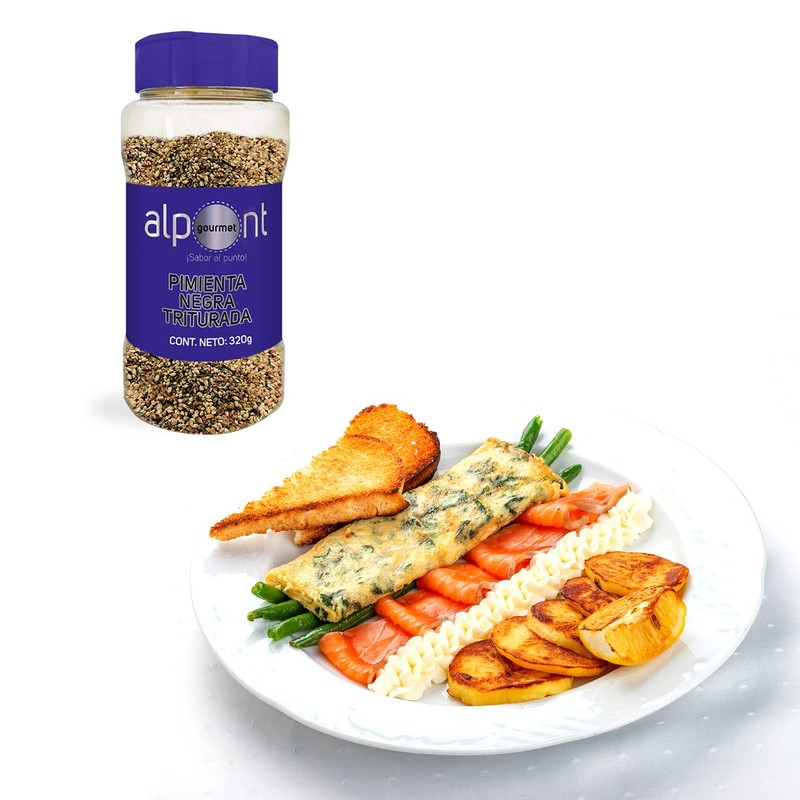 Alpont Pimienta negra triturada, 320 g