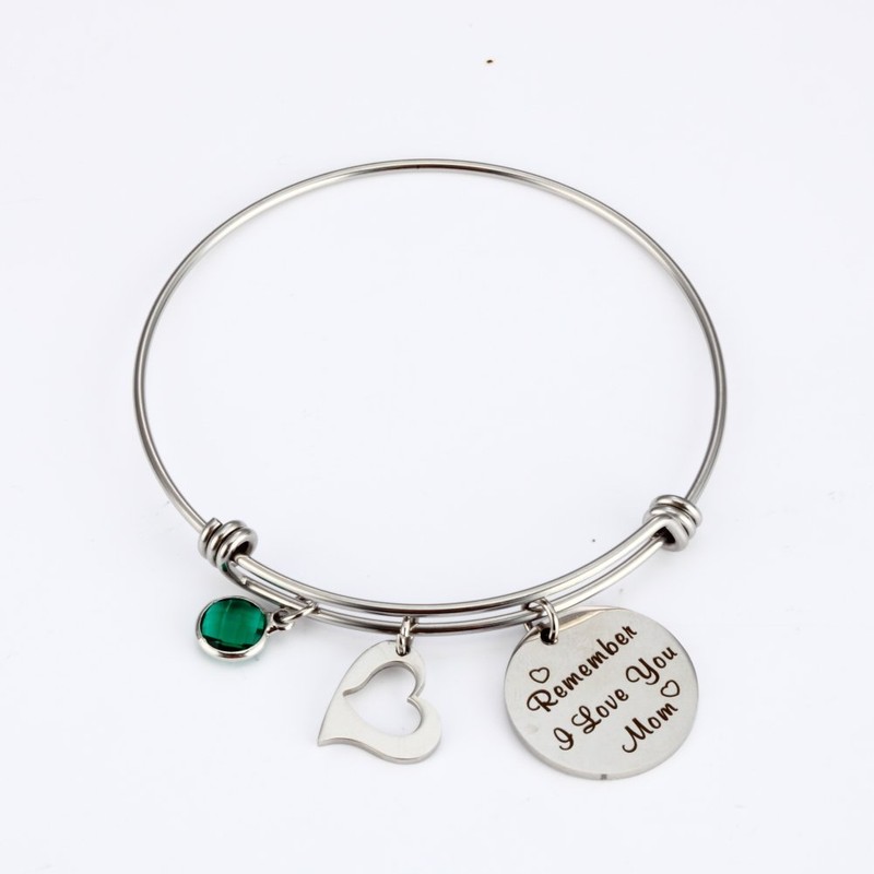 Meiligo Stainless Steel from Daughter Jewelry Remember I Love You