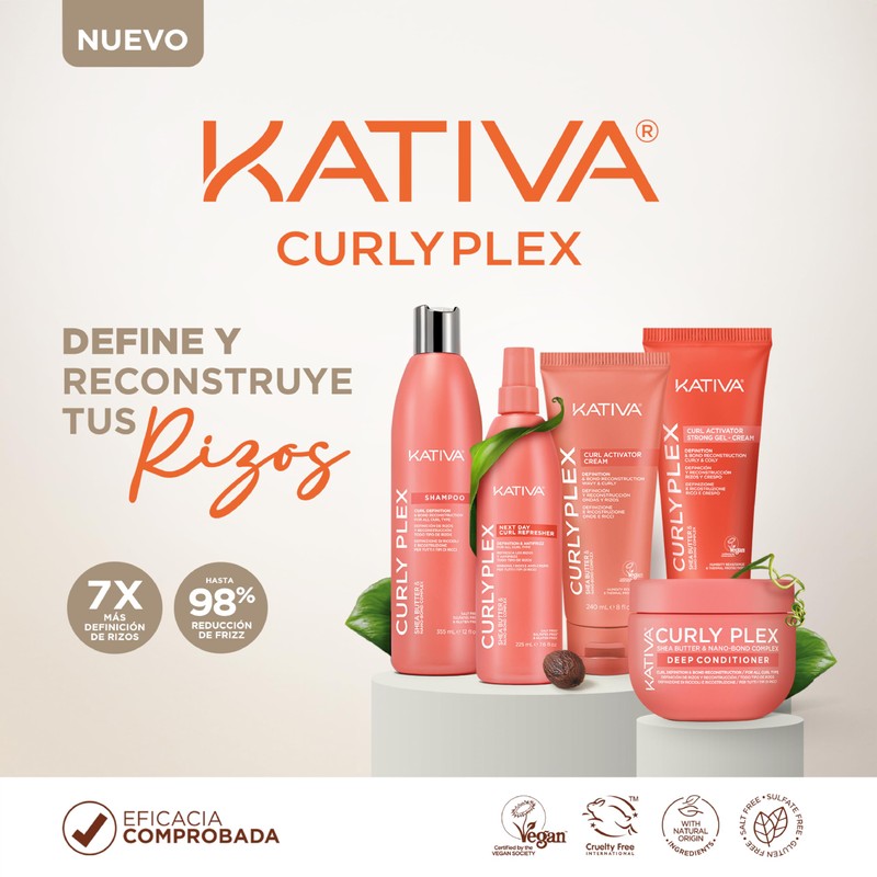 Kativa Curly Plex Deep Conditioner 450ml for All Types of