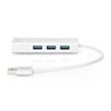 DIGITUS USB-Hub - 3 Ports - RJ45 Ethernet-Anschluss - Super-Speed
