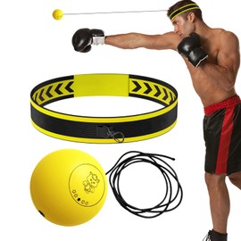 Boxing Reflex Ball Headband,Punching Speed Reaction Training Gear - Hand Eye Coordination Trainer Fun Sports Equipment for Enthusiasts and Professionals Enhancing Skills