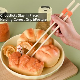 5 Pieces Reusable Chopsticks Helpers , Training Chopsticks Hinges Connector Training Chopstick Learning for Adults, Beginner, Trainers (Multicolor)