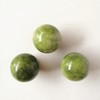 Bacatgem 40mm Green Jade Healing Crystal Divination Sphere Sculpture Figurine