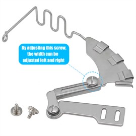 YEQIN 4-in-1 Piping Folder Binder Cording Binder, Double Fold Right Angle Bias Binder Set Fits Single Needle Lockstitch Sewing Machine (22MM)