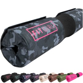 FITGIRL - Hip Thrust Pad and Squat Pad for Leg Day, Barbell Pad Stays in Place Secure, Thick Cushion for Comfortable Squats Lunges Glute Bridges, Works With Olympic Bar and Smith Machine (Camo Design)
