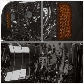 Auto Dynasty Smoked Housing Amber Corner Headlight+Corner Lamps+Tool Kit Compatible with Dodge Ram 1500 2500 3500 94-02