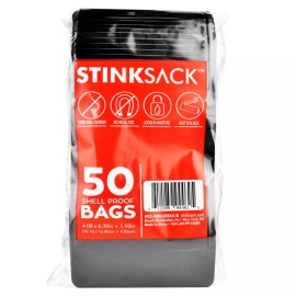 Stink Sack 4 x 6.3 Black UV/Smell Proof Bags Heat Seal 50ct