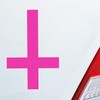 Hellweg Druckerei Petrus Cross Satan Sign Horror Car Sticker Rear