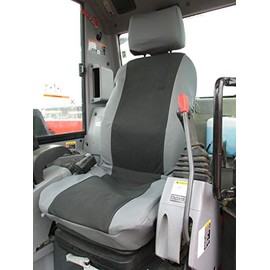 Durafit Seat Covers, Gray with Black Seat Covers for Kubota Excavator KX080