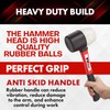 YIYITOOLS Rubber Hammer, 16oz rubber mallet With fiberglass Handle,black and
