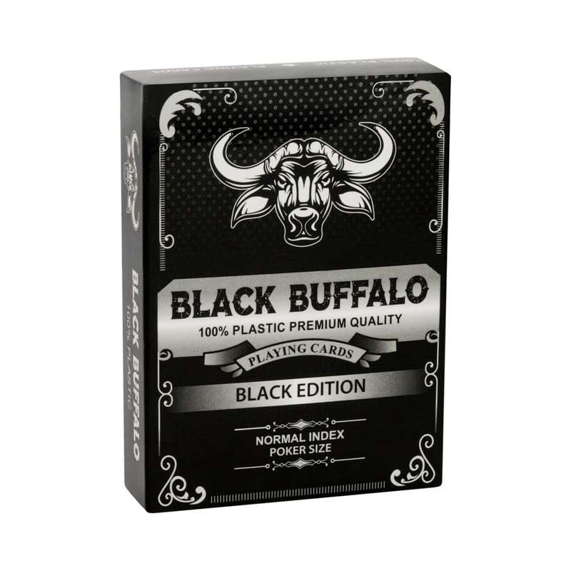 Black Buffalo Playing Cards Waterproof Plastic Poker Cards - With