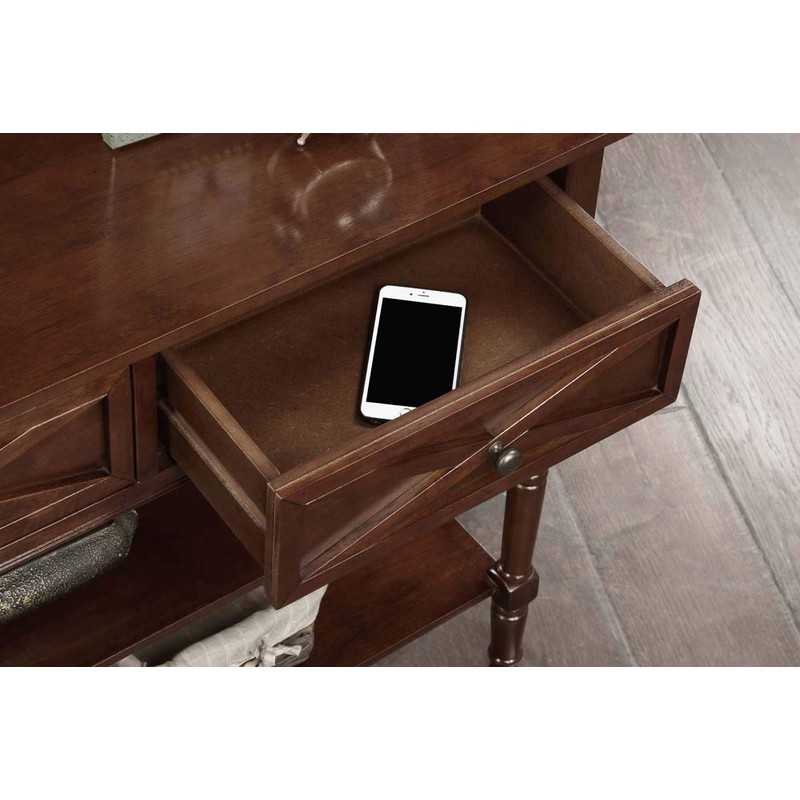 Convenience Concepts Country Oxford 2-Drawer Console Table, Espresso