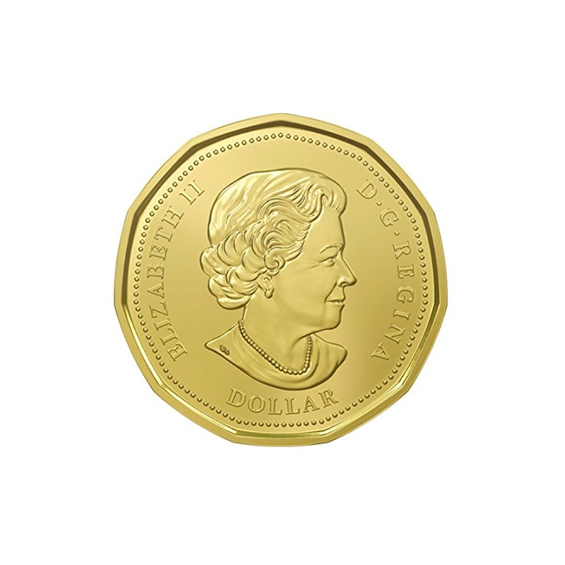 2016 Lucky Loonie, uncirculated coin from mint roll