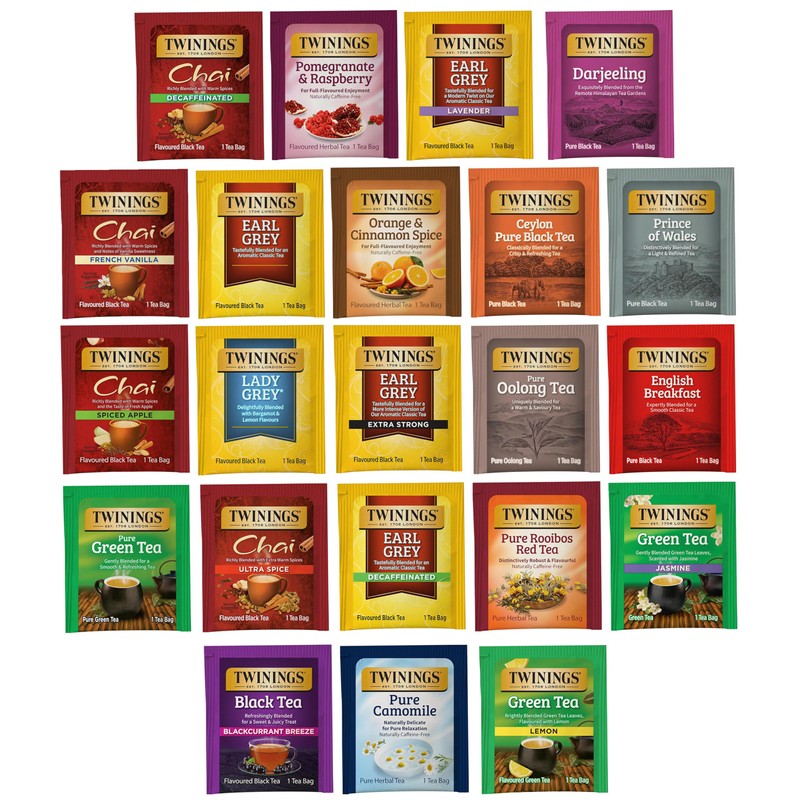 Twinings Tea Bag Sampler Assortment in Giftable Box, Variety Pack