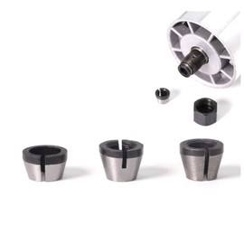 YFFSFDC Collet Chuck for Trimmers, 1/4 inch, 0.2 inch (6 mm), 0.25 inch (6.35 mm), 0.3 inch (8 mm), Set of 3, Accessories, DIY Tools, Power Tools, Trimmer Accessories