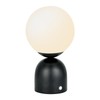 Folux Cordless Globe Glass Table lamp Black, 5200-mAh Rechargeable Orb