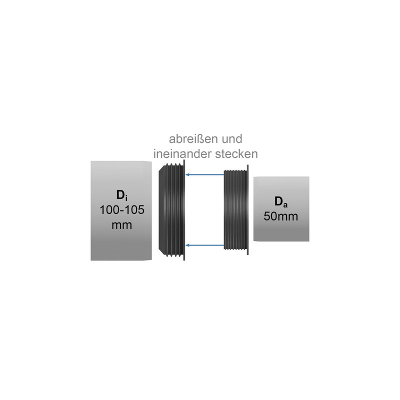 Crassus, combination adaptor CKA, TPE, 1 piece, CRA10017