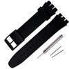Rihahisy Silicone Rubber Watch Strap/Watch Band Replacement for Swatch (19mm,