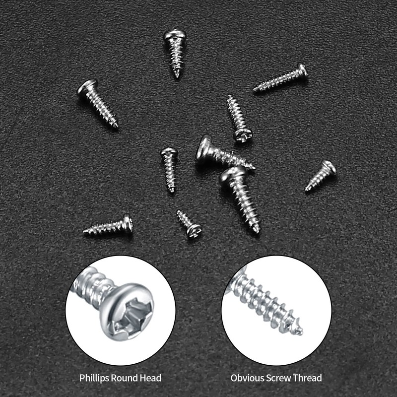 1200 Pcs Mini Screw kit, M1/M1.2/M1.4/M1.7 Micro Phillips Head Pan