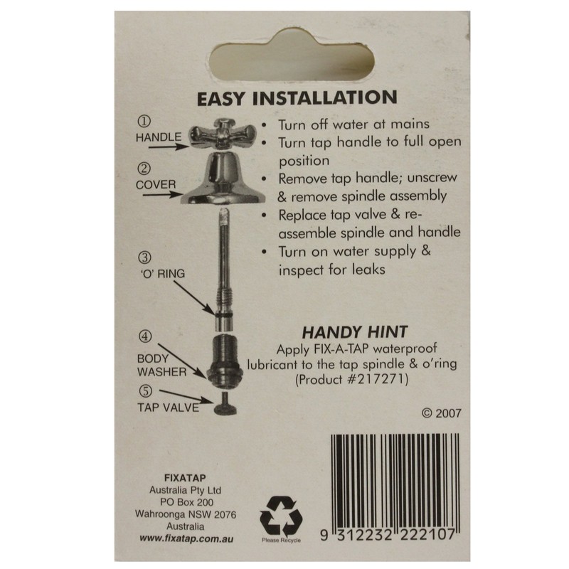 Fix-A-Tap Nylon/Duro Tap Valves, 13 mm (Pack of 8)