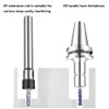 Utoolmart C12 ER8M 150L Router Collet Chuck Extension Rod Straight