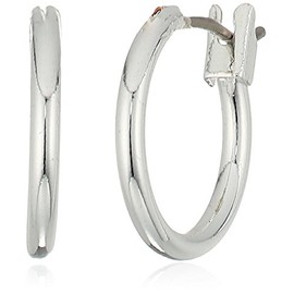 Chaps Women's 15Mm Dainty Hoop Earrings, Silver