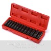 CASOMAN 13 Pieces 3/8-Inch Drive Impact Socket Set, 6-Point, Metric,