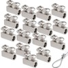 Yeanifeana 50 Pack M3 Double Hole Wire Rope Clamps 10x5mm,