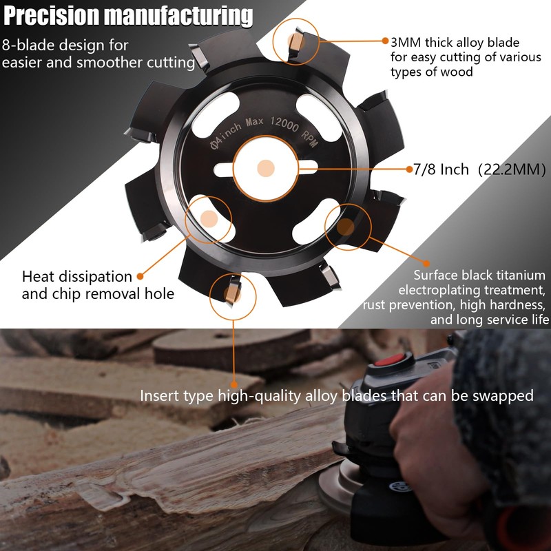 CNC Spoilboard Surfacing Router Bit 10 Blades With Replaceable Cutters