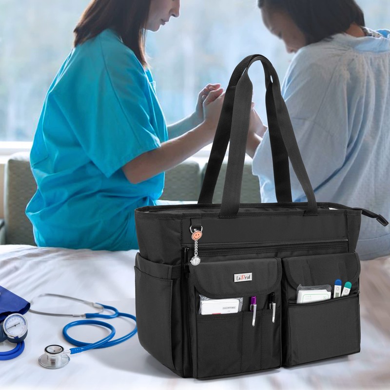 LoDrid Visit Nursing Bag Nurse Medical Bag Large Capacity A4