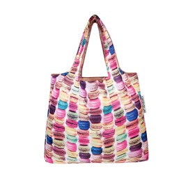 allydrew Bolsa plegable de nailon reutilizable (juego de 2), macarons