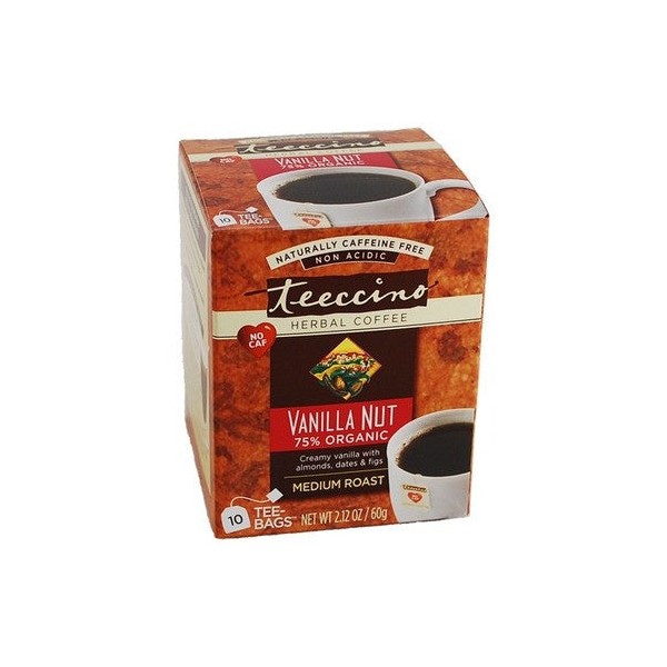 Teeccino Herbal Coffee Vanilla Nut 10 Tea Bags