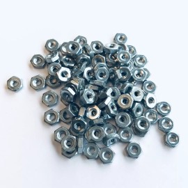 No Brand (PKG of 100) 5-40 Hex Nut, Zinc-Plated Steel, 5/16" Flats x 7/64" Thick