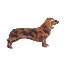 Novelty Dachshund Hair Clip,Acetate Hair Clip,Small Claw Clip for Women, 1 Count (Pack of 1)