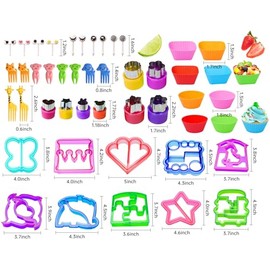 Cortadores de sándwiches para niños, pan, verduras, frutas, galletas, caja bento, suministros completos y accesorios y sellador no costrable para niños y niñas, almuerzo
