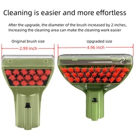 Upgraded 5.3in 1400B Little Green Machine Multi-Purpose Tools Brush detachable Replacement Parts Compatible with bissell 1400B 3194 3353 2458 3588F 1425 Tough Stain Brush Tool Attachments (Green 1+3)