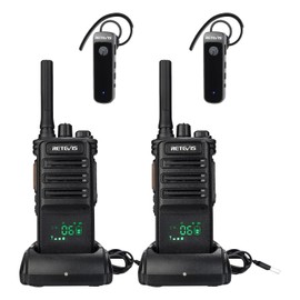 Retevis RB89 Long Range 2 Way Radios,Wireless Walkie Talkie, High Power,700,000 sq.ft/50 Floor,GMRS,Heavy Duty,2600mAh,With Earpiece, VOX,Professional Two Way Radios for School Church Security(2 Pack)