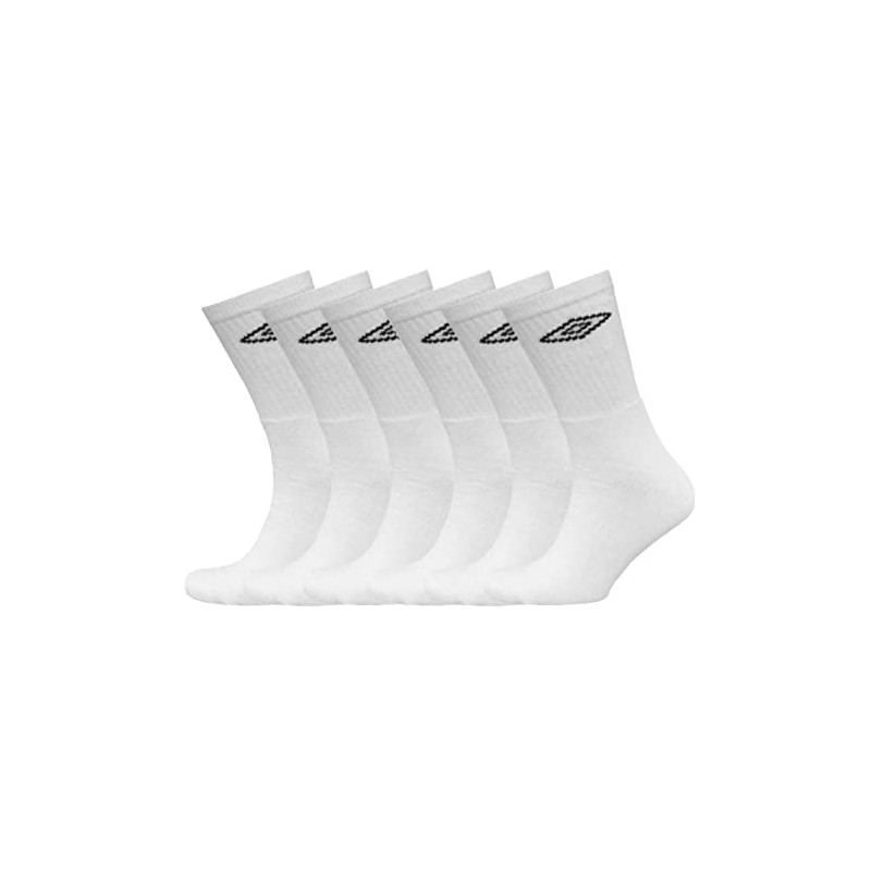 Umbro - Men's Sport Performance Socks (6 pair pack) (White)